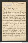 Nachlass Franz Steindachner, Brief von Haberer an Franz Steindachner (20.10.1906), Inv.Nr. 193.08, Seite 1